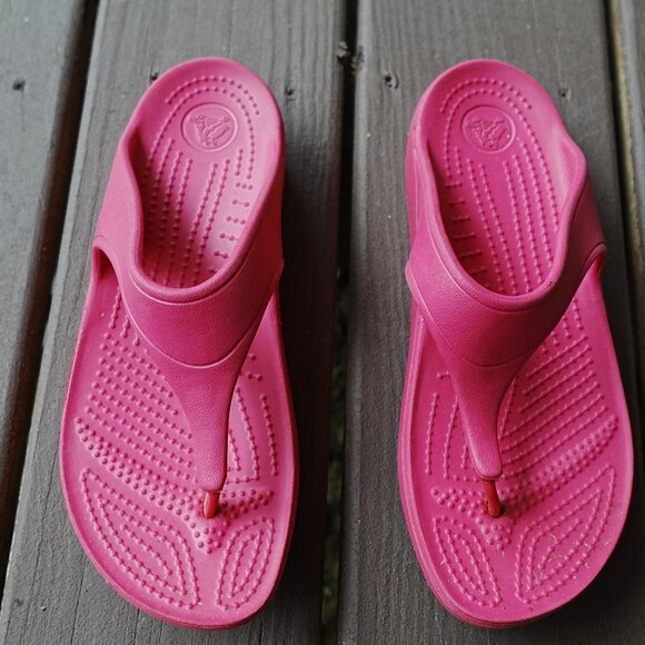 Crocs Women's Sloane Platform Flip-Flop Pink Size 7 - Picture 7 of 7